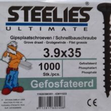 Gipsplaatschroeven gefosfateerd 3,9x35 (grof)