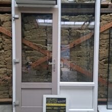 Kunststof achterdeur met zijlicht (176x246 cm) nr.3