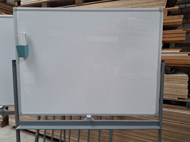 Verrijdbaar whiteboard dubbelzijdig magnetische (120x90 cm) - Afbeelding 3