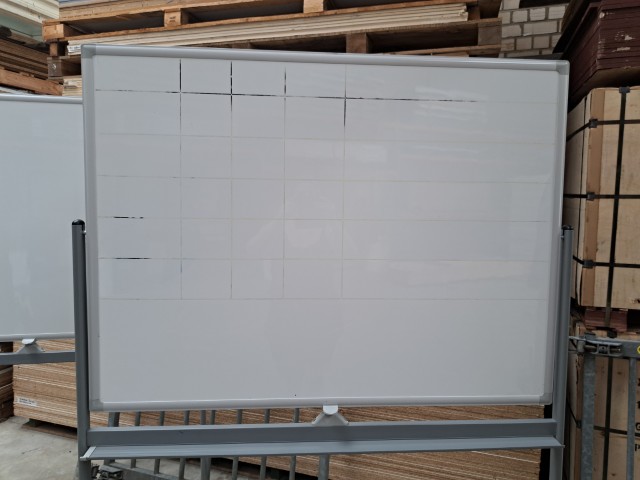 Verrijdbaar whiteboard dubbelzijdig magnetische (120x90 cm) - Afbeelding 4