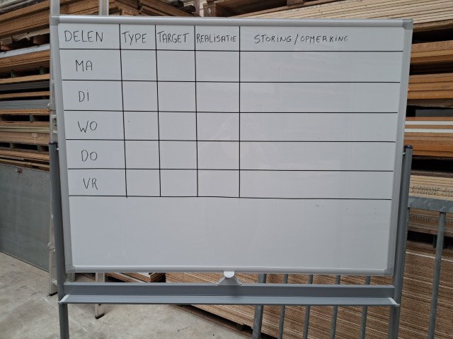 Verrijdbaar whiteboard dubbelzijdig magnetische (120x90 cm) - Afbeelding 5